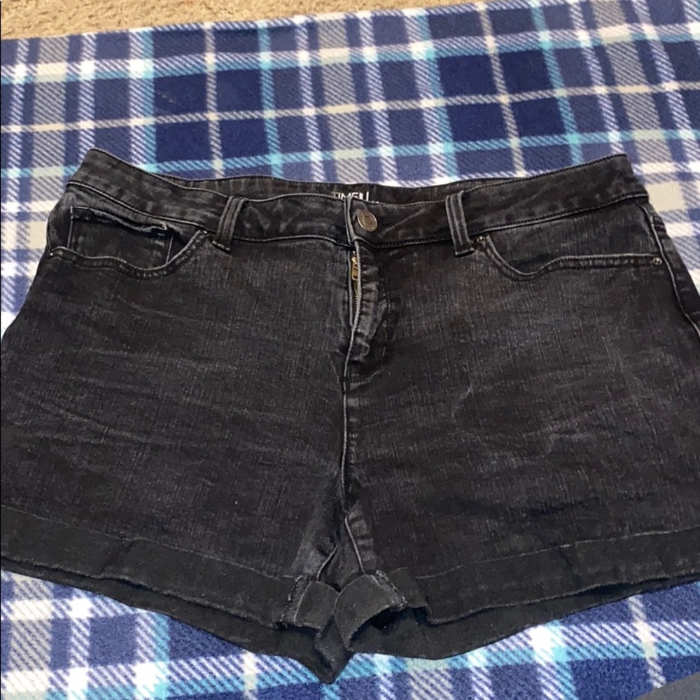 Black Jean Shorts